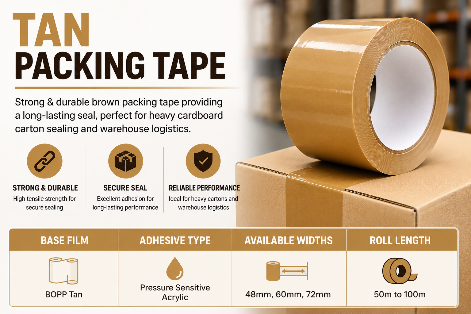 Tan Packing Tape